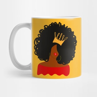 Black Queen With Gold Crown Mug